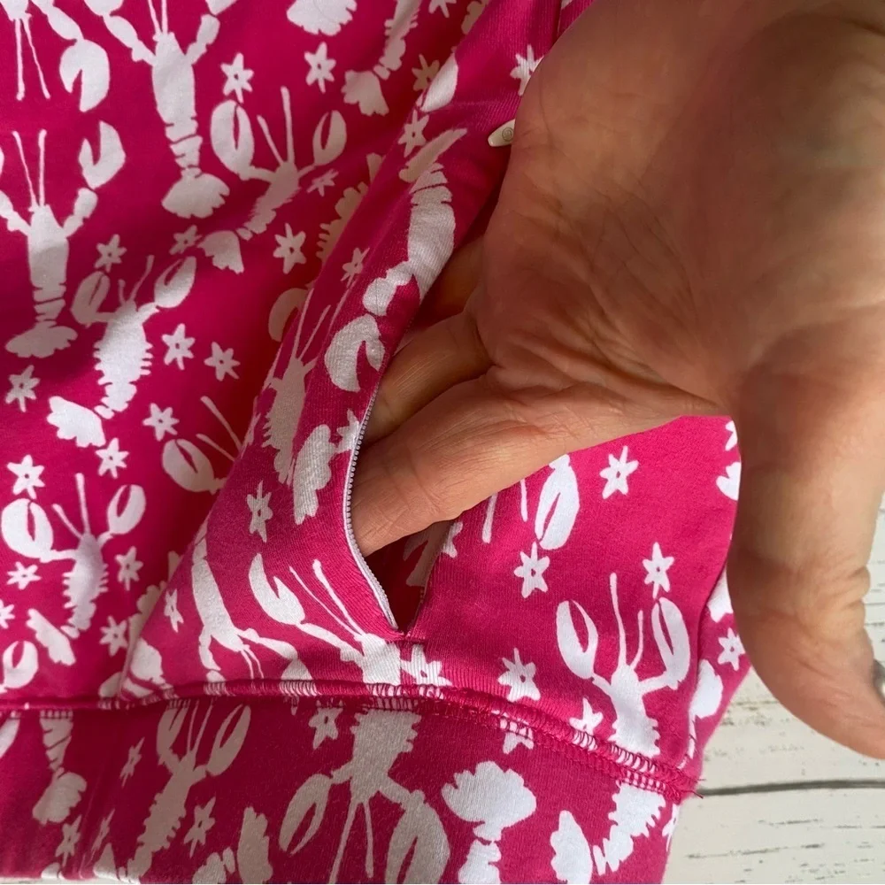Talbots Pink Lobster Novelty print skirt skort size L